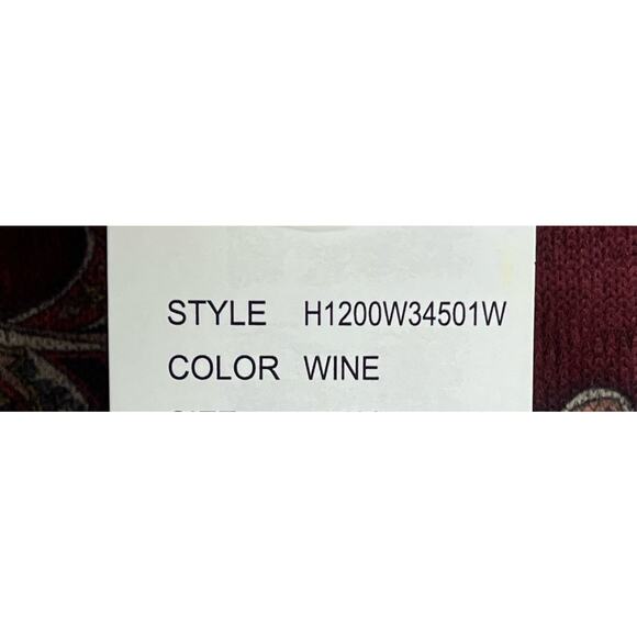 Farmers Market Wine Red Floral Print Shirt Womens Plus SIze 3X Long Sleeve - Picture 5 of 7